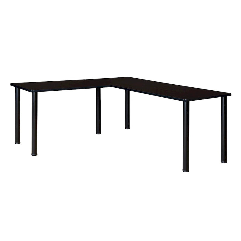 Kee 66 L-Desk with 42 Return, Beige/Black