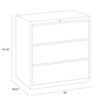 Hirsh 36W 3 Drawer Lateral File Cabinet for Home/Office with Premium Matte Texture Finish