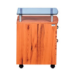 Porch & Den Capilano Glass Top Rolling File Cabinet