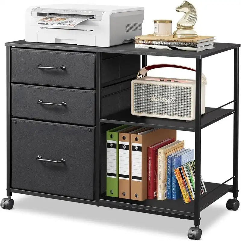 3 Drawer Mobile File Cabinet - 15.75D x 29.53W x 26.77H