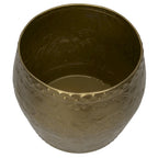 Debossed Metal Drum Side Table