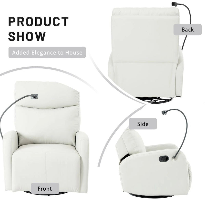 Modern Small Rocking Swivel Recliner Chair