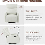 Modern Small Rocking Swivel Recliner Chair