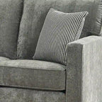 Maddox Grey Sectional Sofa Bed w/ Queen Gel Memory Foam Mattress