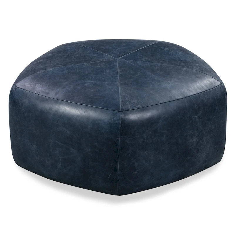 Poly & Bark Porto Ottoman - Full Grain Genuine Italian Leather