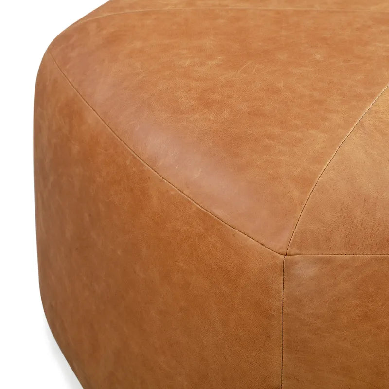 Poly & Bark Porto Ottoman - Full Grain Genuine Italian Leather