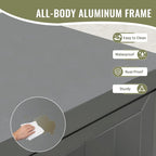 Outdoor Kitchen Island with Storage,Freestanding Outdoor Prep Table Grill Storage Cabinet