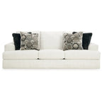 Divano Henly 96 pollici, oversize, 4 cuscini decorativi, poliestere bianco morbido