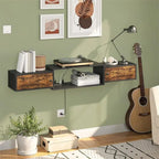 Modern Wall Mounted Media Console Shelf - 11.D x 55W x 7.9H