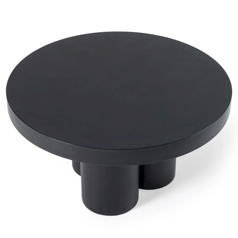 Modrest Bruni Modern Black Concrete Coffee Table