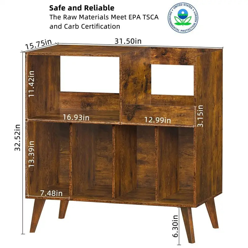 Large Record Player Stand - 15.75D x 31.5W x 32.52H