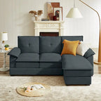 L-Shaped Sectional Sofa with Cloud-Like Seats - 82.28 Inches - Perfect for Living Room