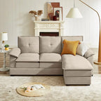 L-Shaped Sectional Sofa with Cloud-Like Seats - 82.28 Inches - Perfect for Living Room