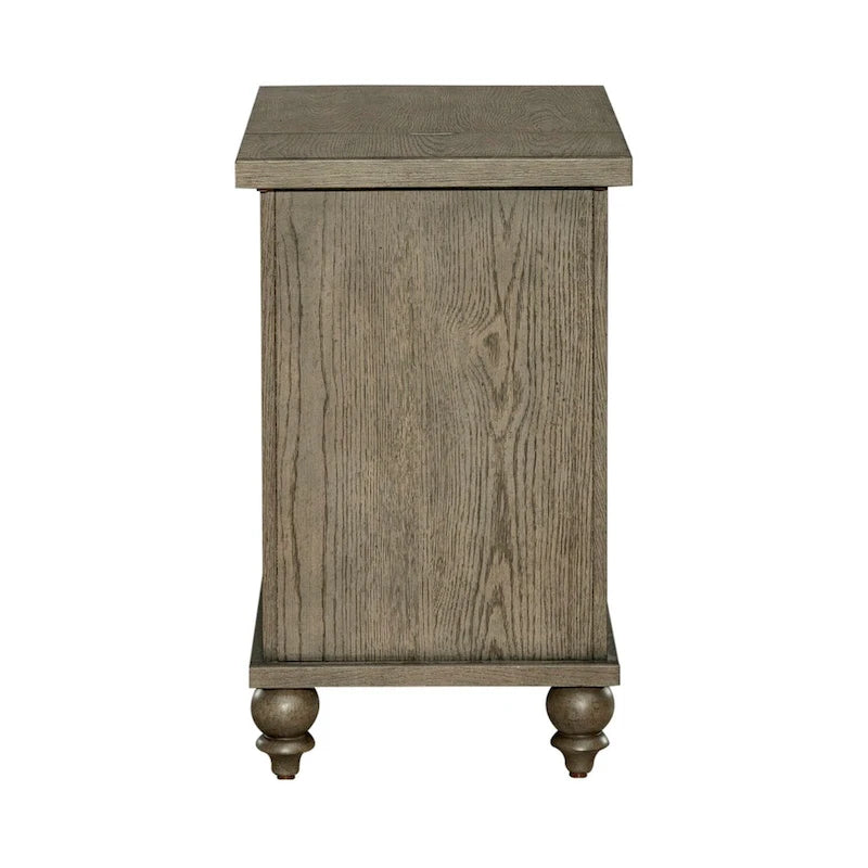 Americana Farmhouse Dusty Taupe Chairside Table