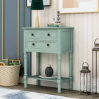 Narrow Console Table, Sofa Table with 3 Storage Drawers and Bottom Shelf