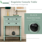 Narrow Console Table, Sofa Table with 3 Storage Drawers and Bottom Shelf