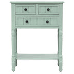 Narrow Console Table, Sofa Table with 3 Storage Drawers and Bottom Shelf