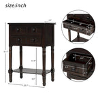 Narrow Console Table, Sofa Table with 3 Storage Drawers and Bottom Shelf