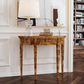Hampton Demilune Burl 36 Console Table