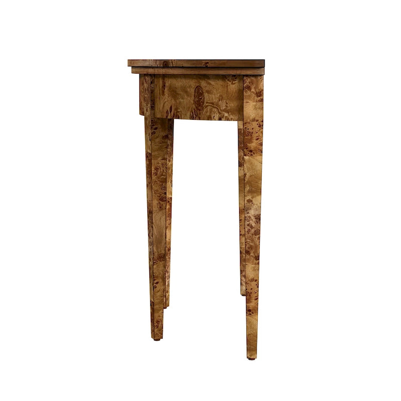 Hampton Demilune Burl 36 Console Table