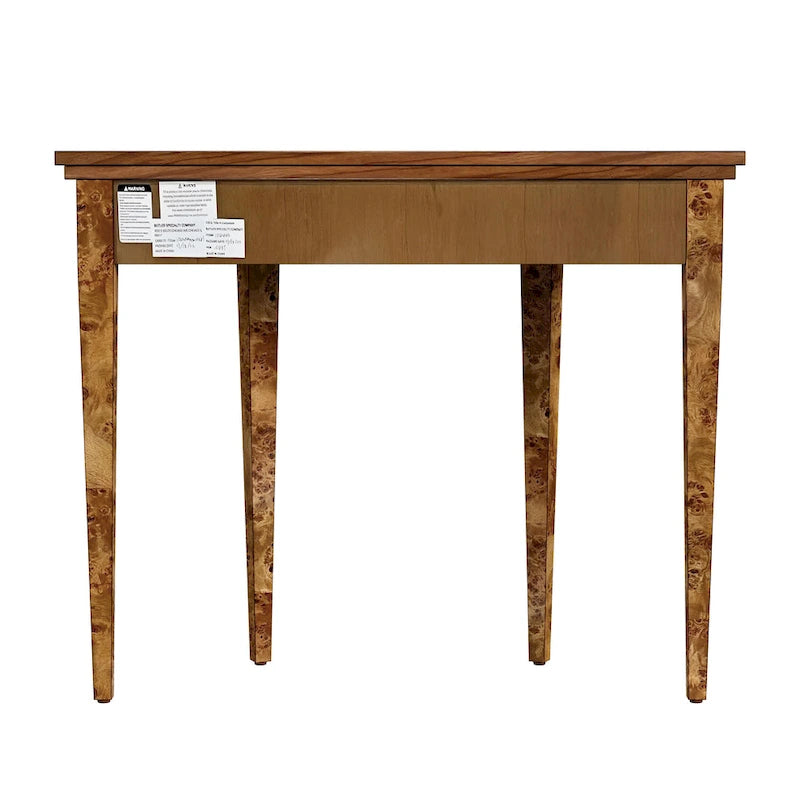 Hampton Demilune Burl 36 Console Table