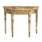 Hampton Demilune Burl 36 Console Table