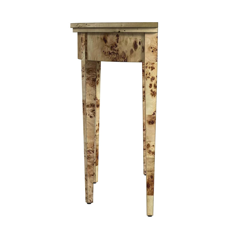 Hampton Demilune Burl 36 Console Table