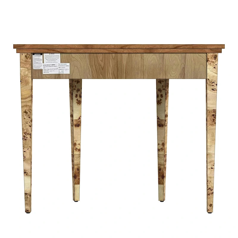 Hampton Demilune Burl 36 Console Table