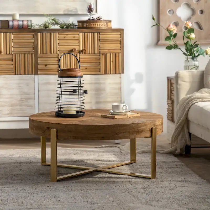 31.29Modern Retro Splicing Round Coffee Table