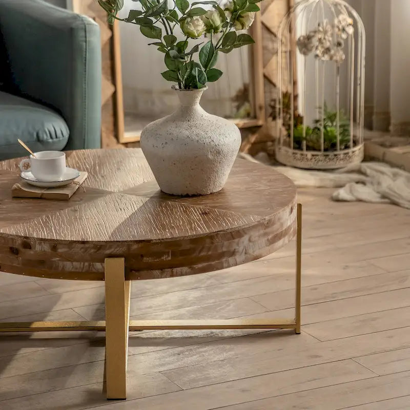 31.29Modern Retro Splicing Round Coffee Table