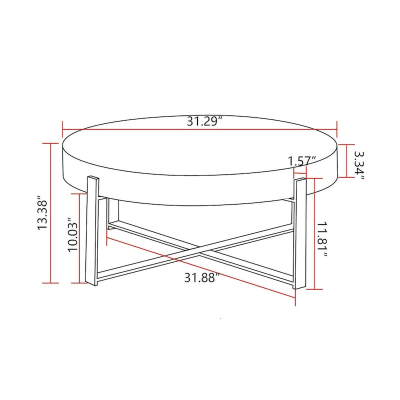 31.29Modern Retro Splicing Round Coffee Table