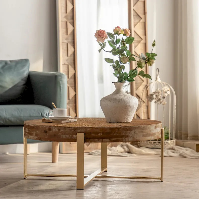 31.29Modern Retro Splicing Round Coffee Table
