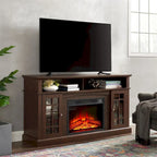 Modern Entertainment Console with 23 Fireplace Inset