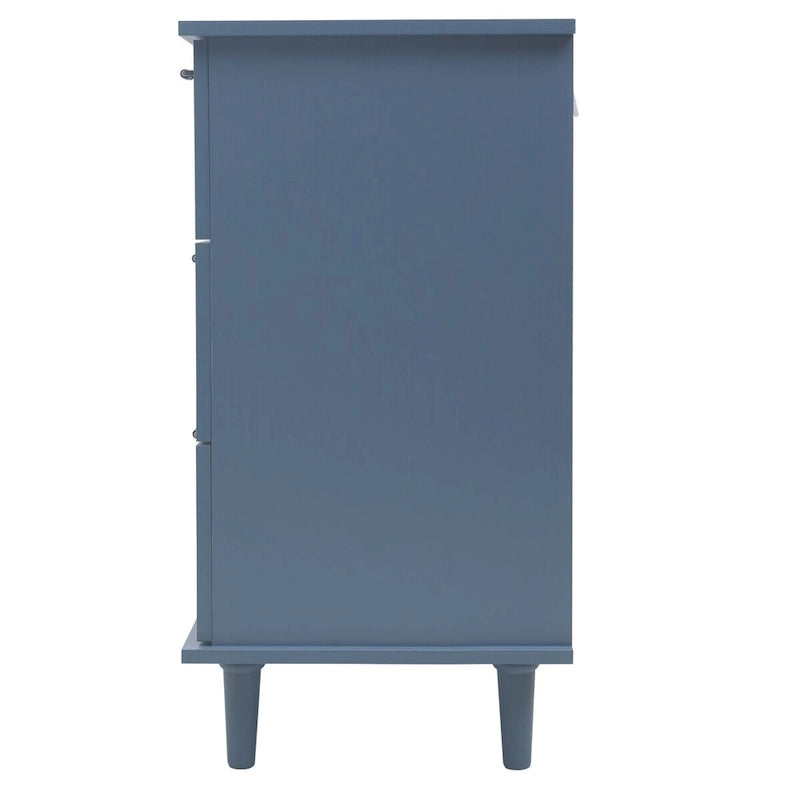 7 Drawer Cabinet,With Black Metal Handle