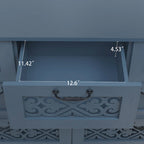 7 Drawer Cabinet,With Black Metal Handle