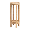 Kate and Laurel Rafina Rattan Drink Table - 9x9x22