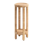 Kate and Laurel Rafina Rattan Drink Table - 9x9x22