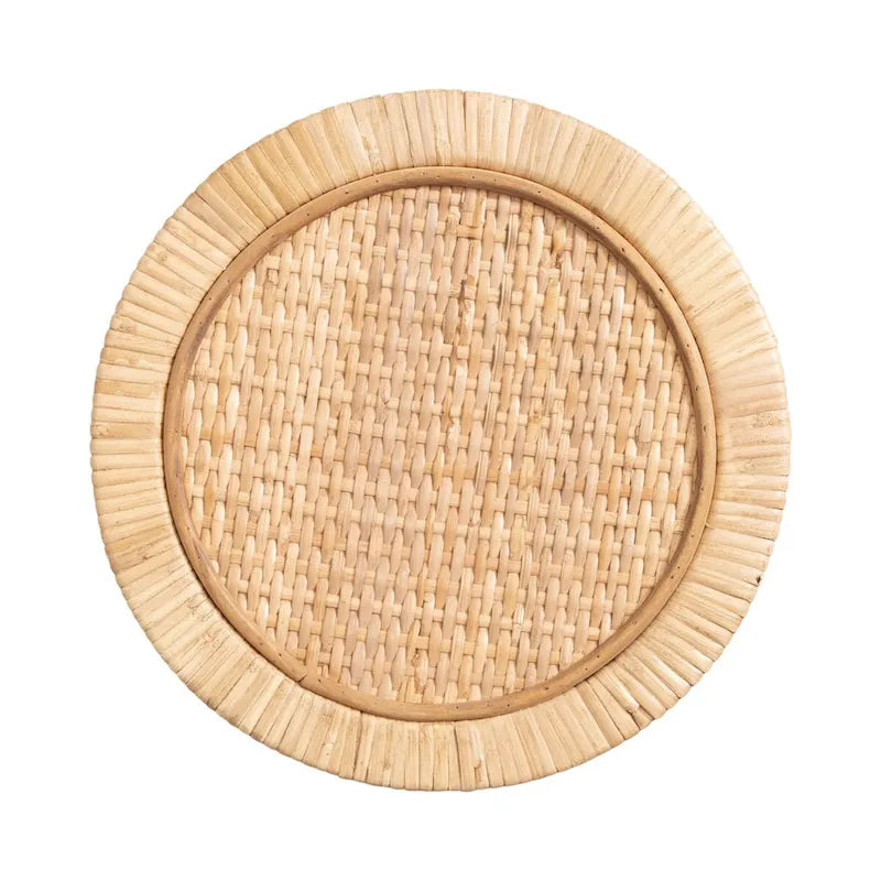 Kate and Laurel Rafina Rattan Drink Table - 9x9x22
