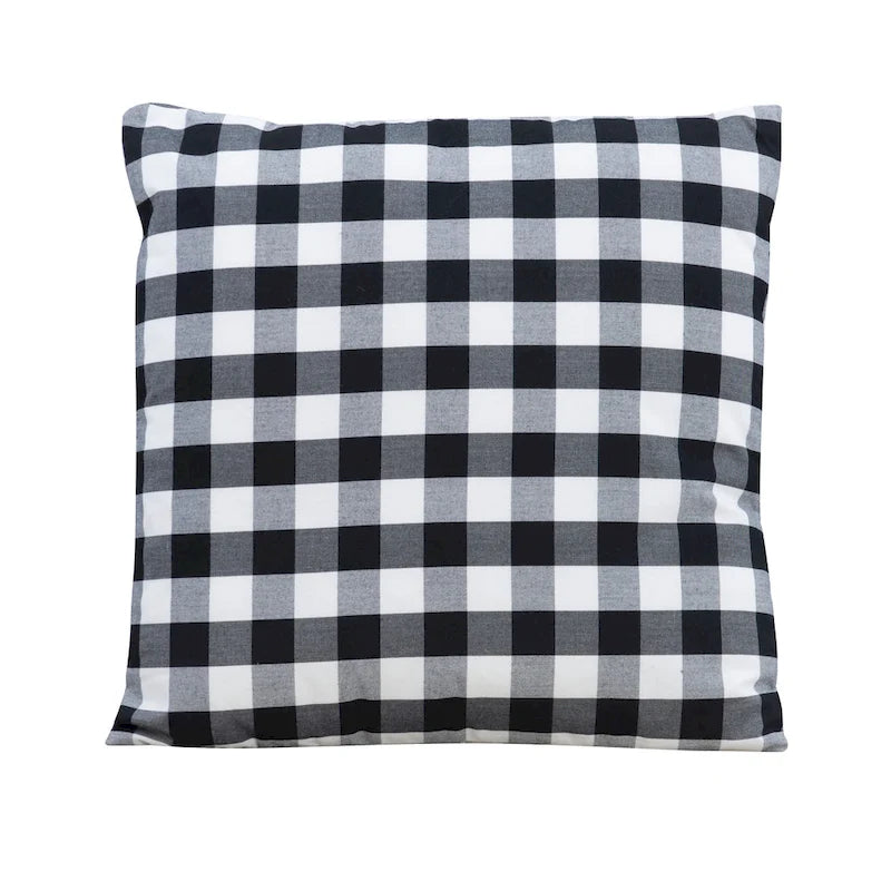 Josie Black Backless Wooden Nook with Cushion Set