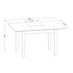 East West Furniture Dining Set Contains a Rectangle Dining Table with Butterfly Leaf and Dining Chairs (Chair Seat Type Options)