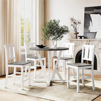 Rustic Farmhouse 5-Piece Counter Height Dining Table Set
