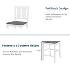 Rustic Farmhouse 5-Piece Counter Height Dining Table Set