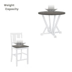 Rustic Farmhouse 5-Piece Counter Height Dining Table Set