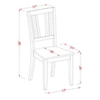 East West Furniture Dinette Set Contains a Rectangle Dining Table and Dining Room Chairs (Chair Seat Type Options)