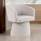 24 Inch Accent Dining Chair, Cushioned Seat and Windsor Back, Gray Linen