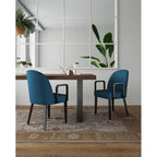 Sedia da Pranzo con Braccioli Imbottita in Similpelle e Velluto Hillman Moderna Manhattan Comfort