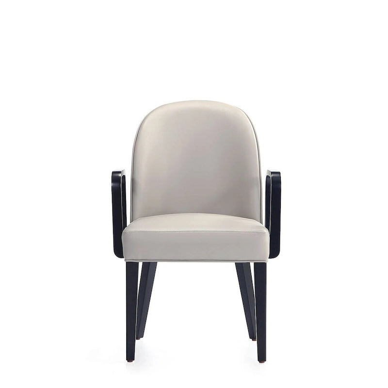 Sedia da Pranzo con Braccioli Imbottita in Similpelle e Velluto Hillman Moderna Manhattan Comfort