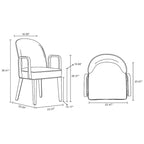 Sedia da Pranzo con Braccioli Imbottita in Similpelle e Velluto Hillman Moderna Manhattan Comfort