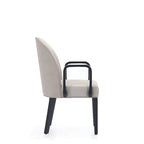 Sedia da Pranzo con Braccioli Imbottita in Similpelle e Velluto Hillman Moderna Manhattan Comfort