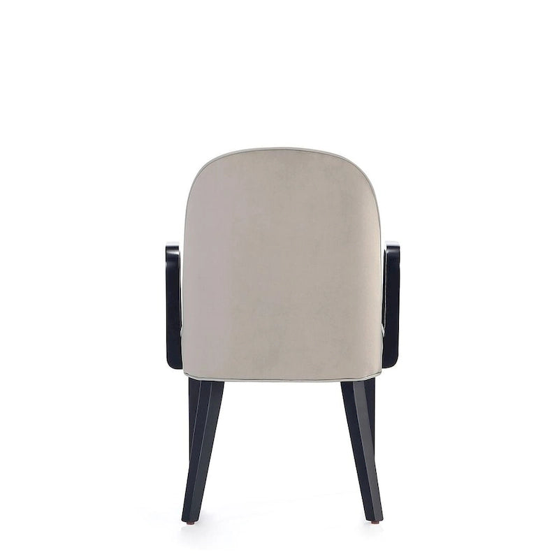 Sedia da Pranzo con Braccioli Imbottita in Similpelle e Velluto Hillman Moderna Manhattan Comfort